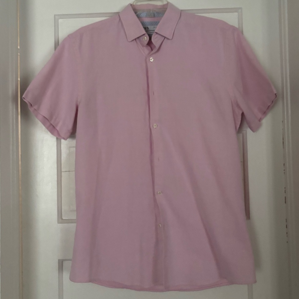Zara Pink Slim Fit Shirt